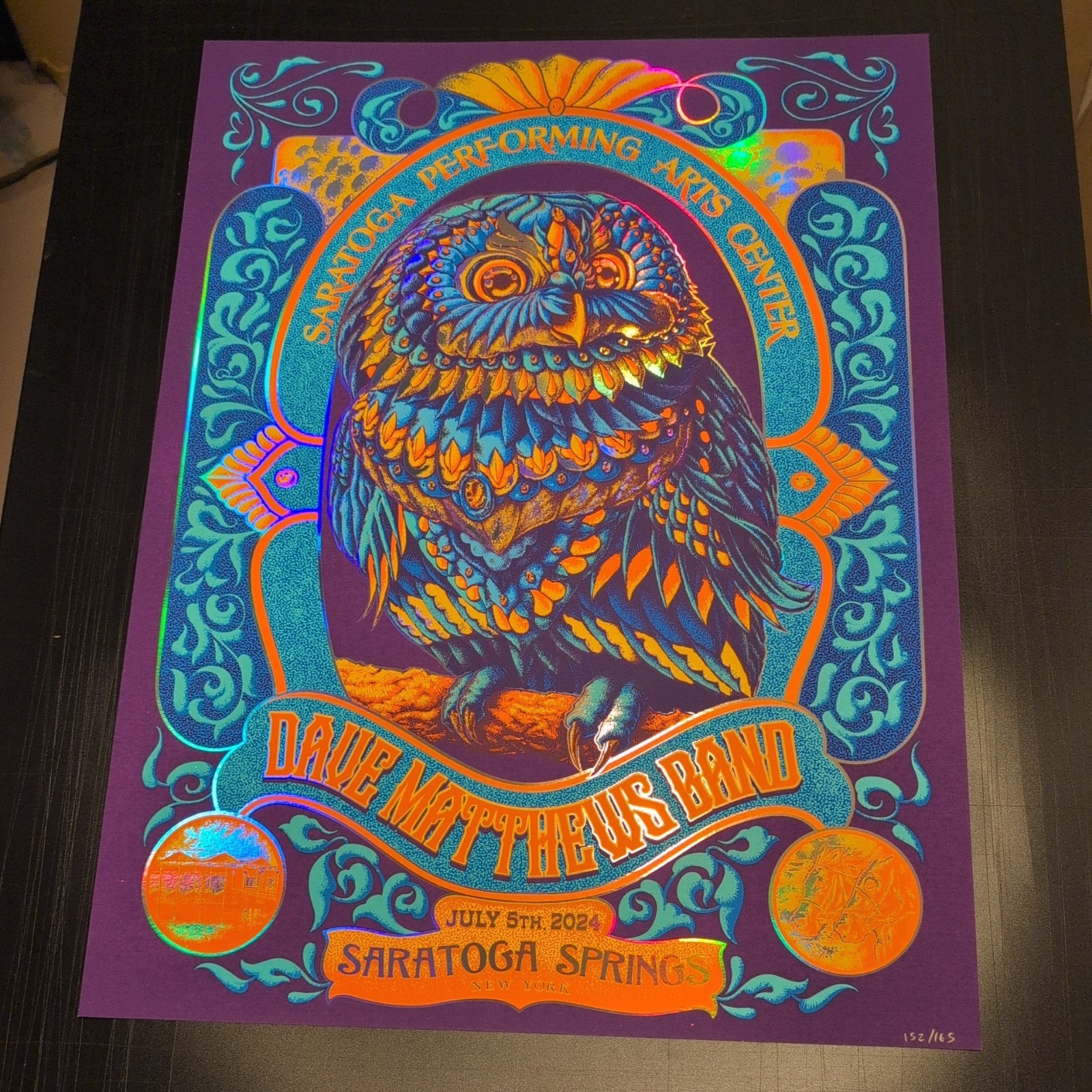 Dave Matthews Band Foil Saratoga Springs, NY 7/5/24 Ben Kwok Bioworkz SPAC
