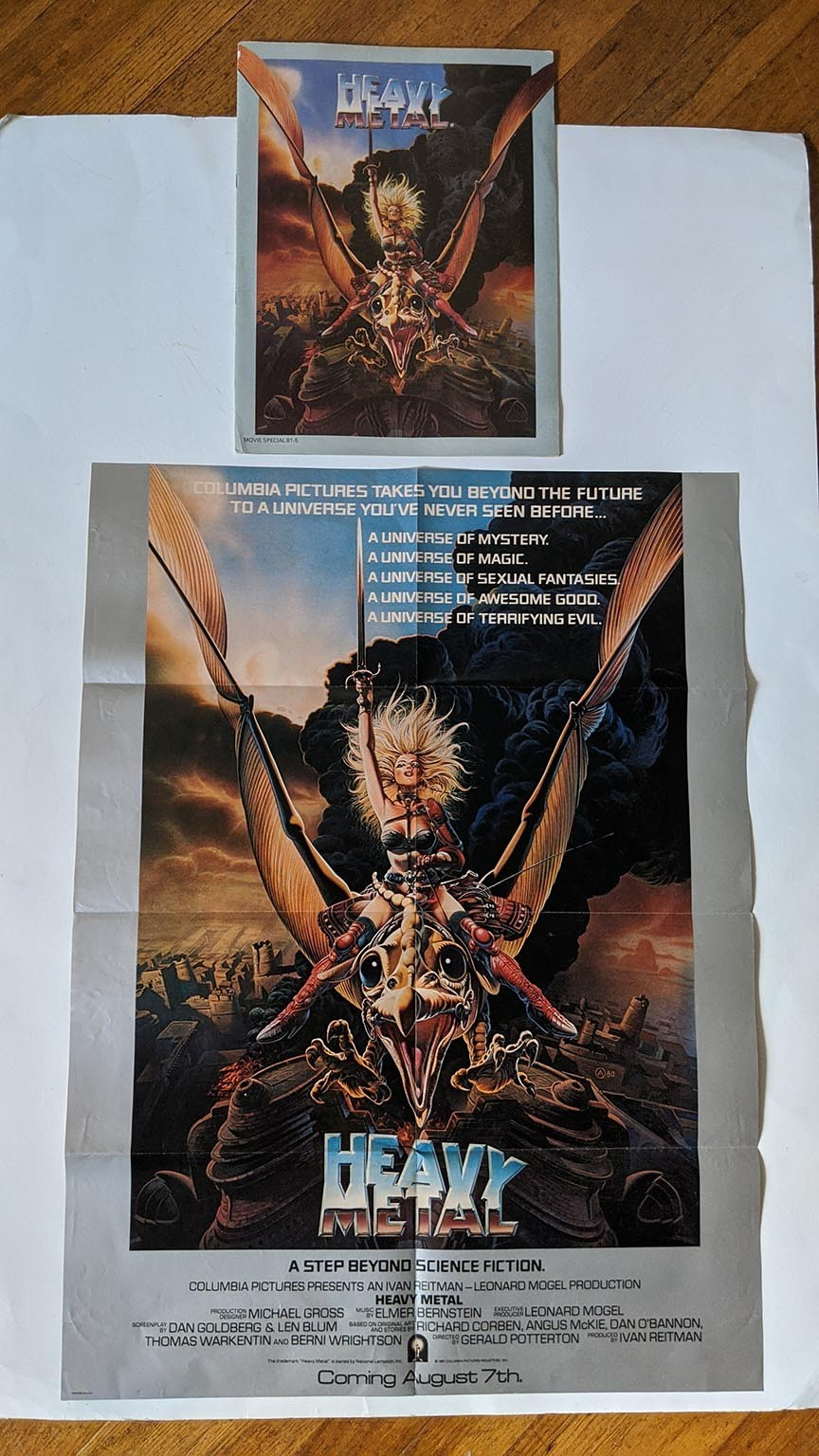 Heavy Metal 1981 film-Movie Special 81-5 program with Promo Movie Poster