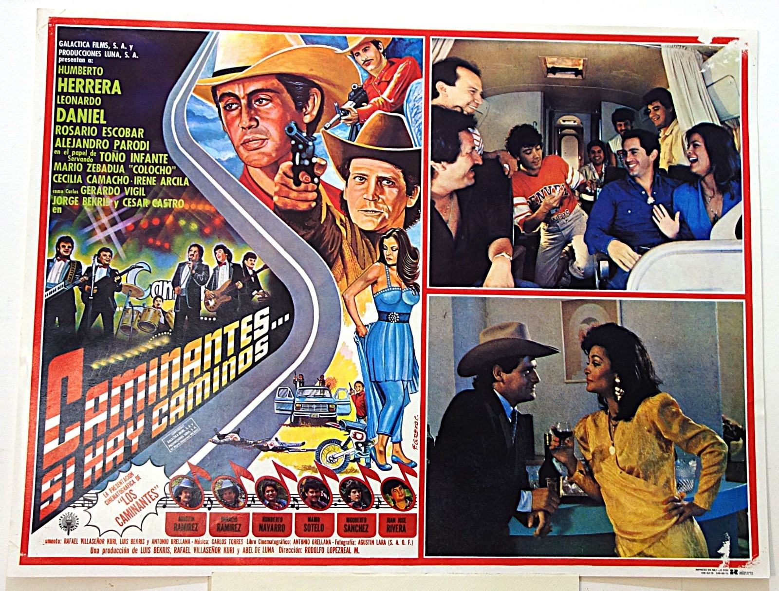 L21, Lot of 5 original Mexican Lobby Cards, Caminantes… si hay caminos.