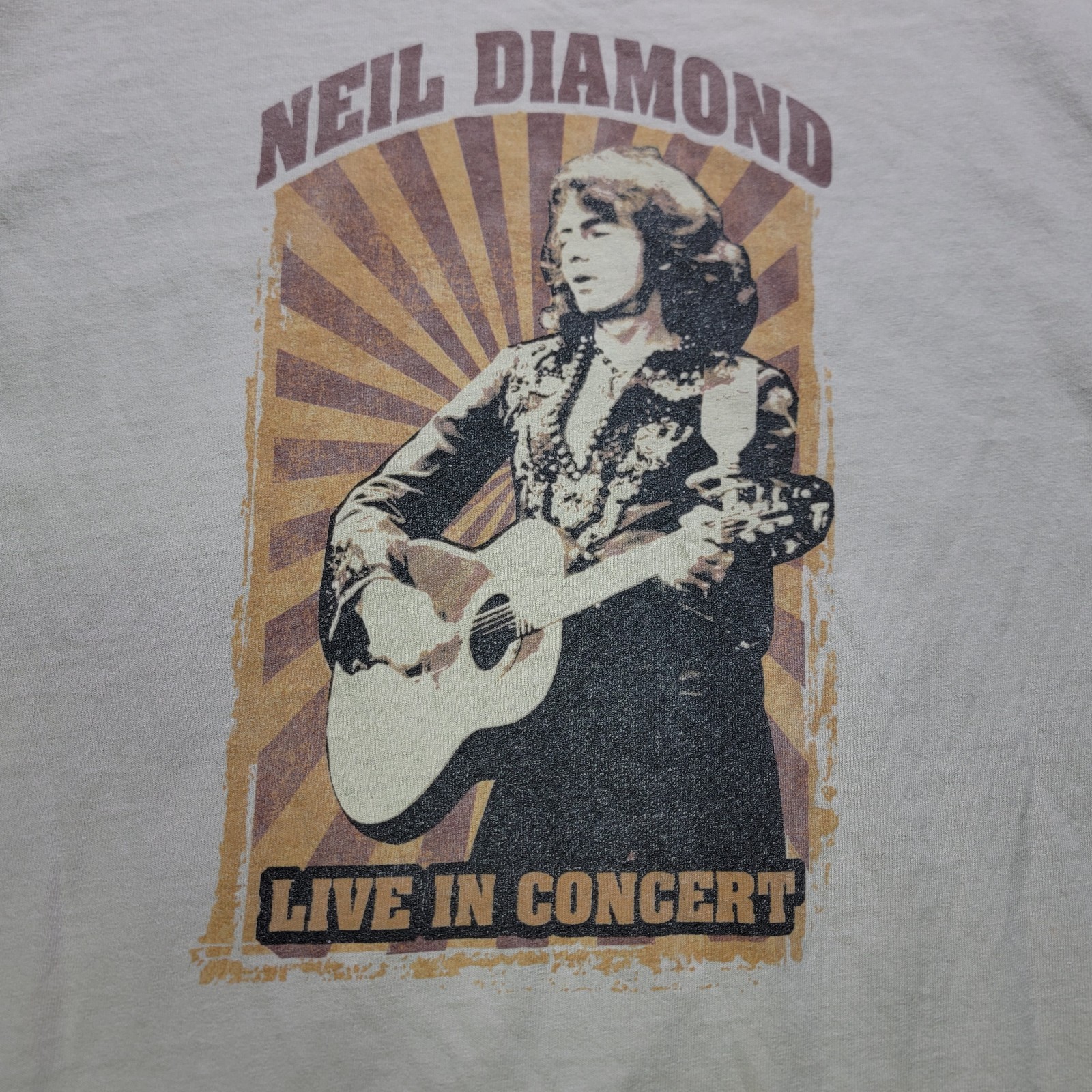 Neil Diamond Live in Concert World Tour 2008 T-Shirt Size Large Original