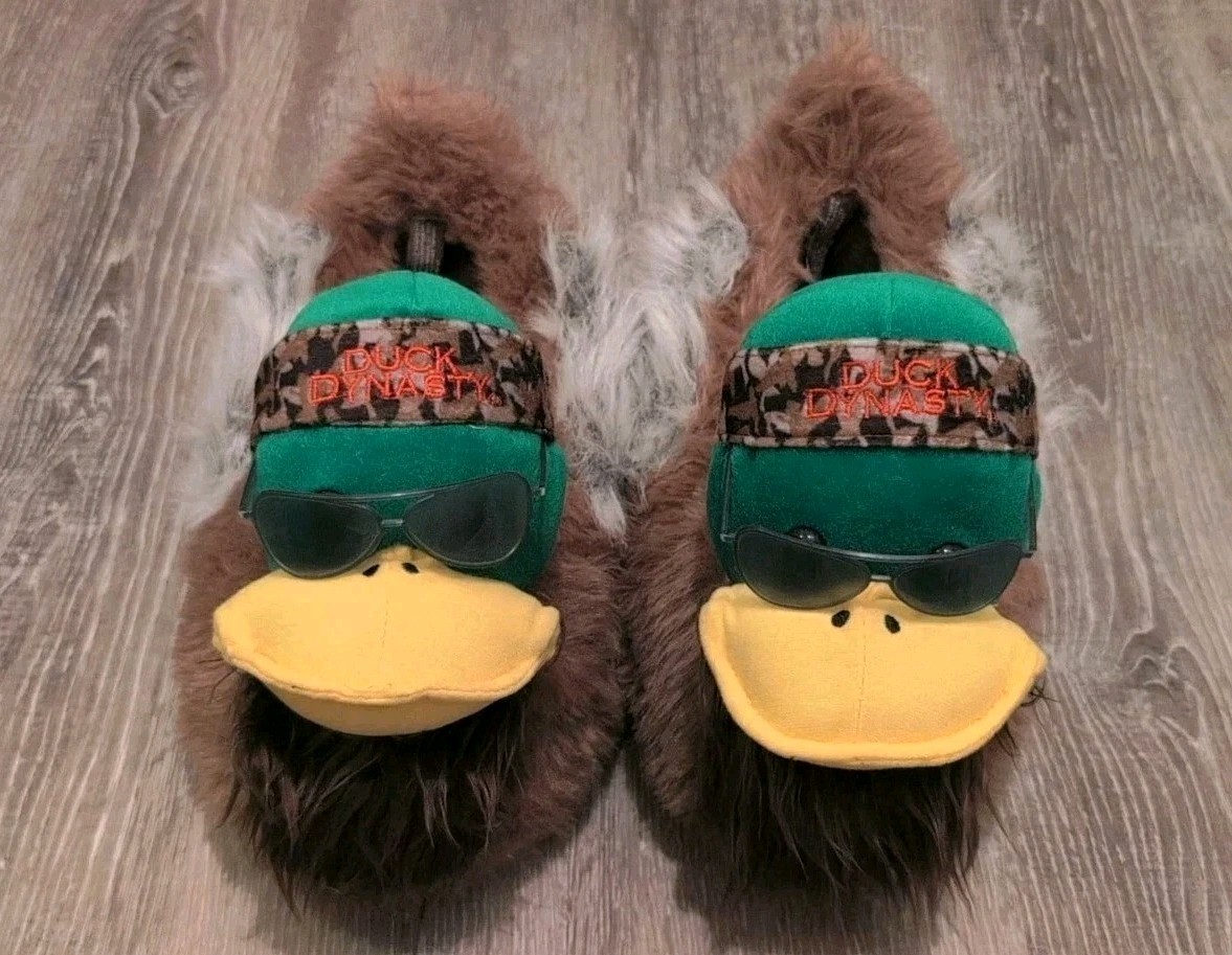 Duck Dynasty Mallard Duck Slippers Plush Adult One Size Novelty