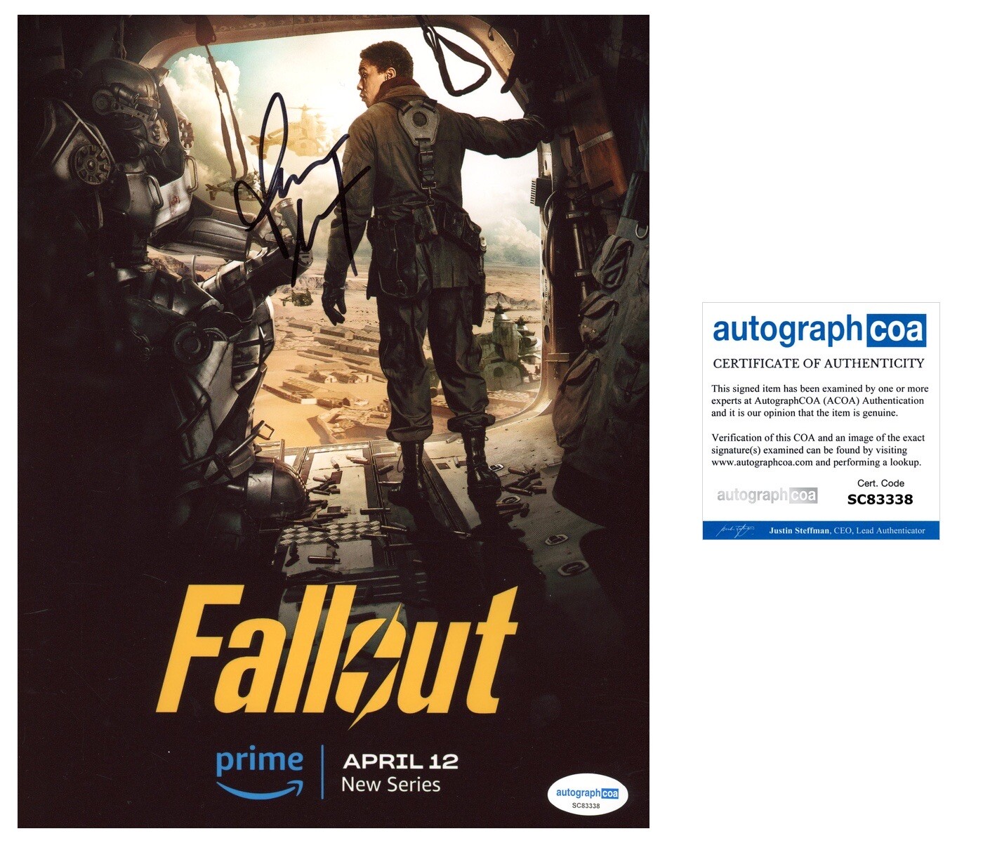 Aaron Moten ‘Fallout’ Signed 8×10 Photo TV Show ‘Maximus’ ACOA Amazon PROOF