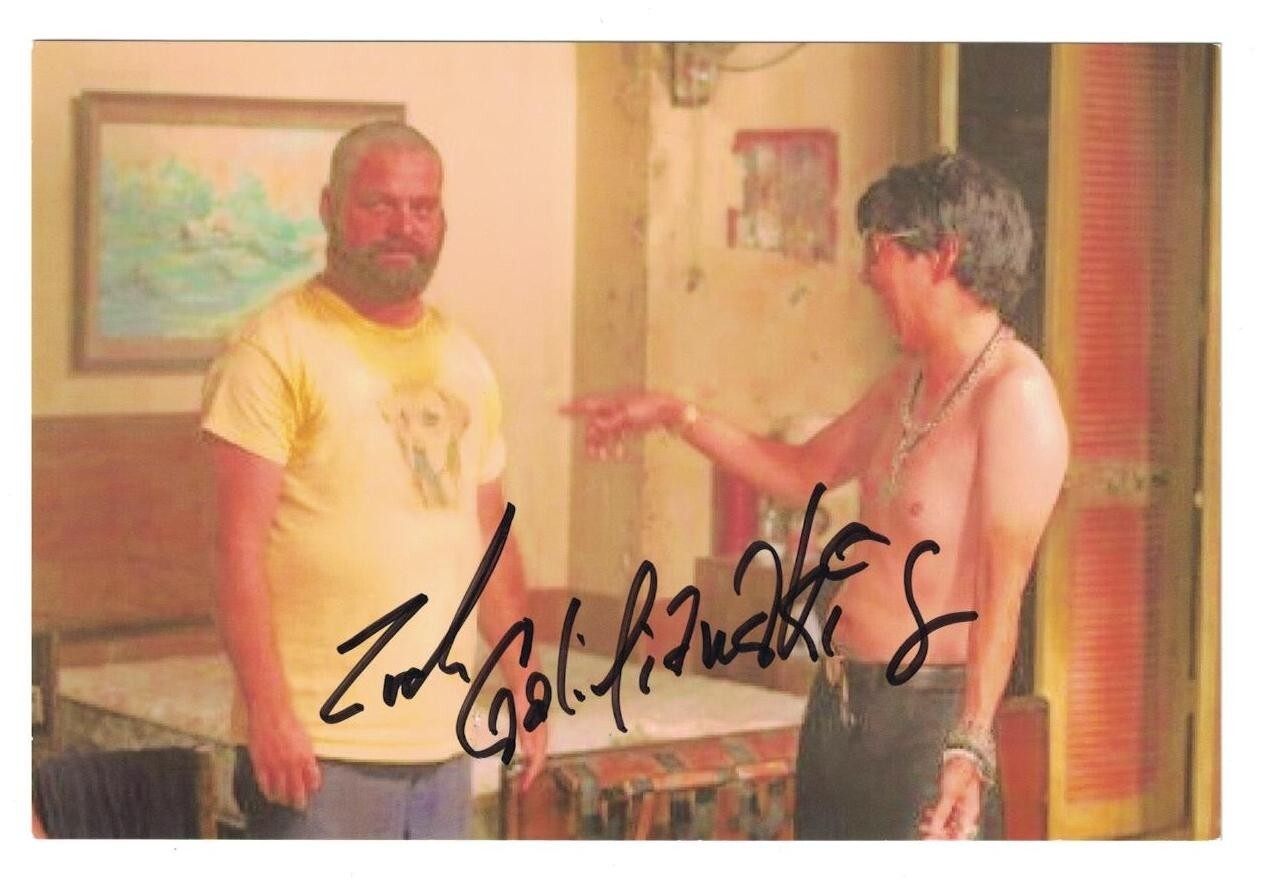Zach Galifianakis Signed Autographed 4 x 6 Photo Actor Comedian