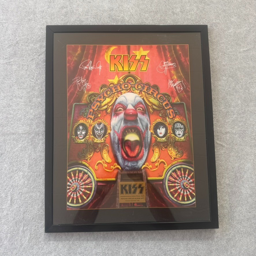 KISS Memorabilia – Psycho Circus Rock and Roll Commerative Framed Poster 21×17