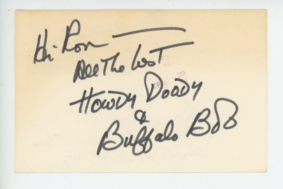 Buffalo Bob Smith – Comedic Actor: “Howdy Doody” – Autographed 3×5 Card