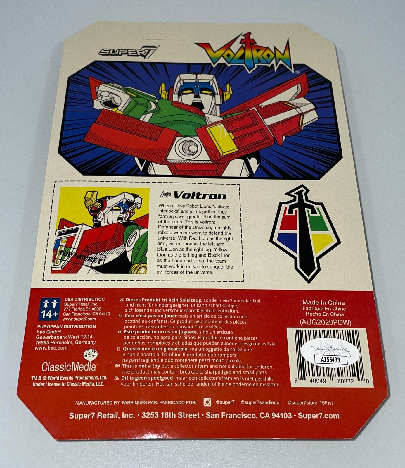 BJ WARD MICHAEL BELL NEIL ROSS Signed VOLTRON ACTION FIGURE Autograph JSA COA