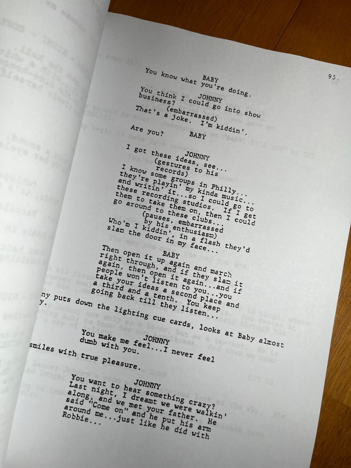 Dirty Dancing Script Signed- Autograph Reprints- 122 Pages- Patrick Swayze