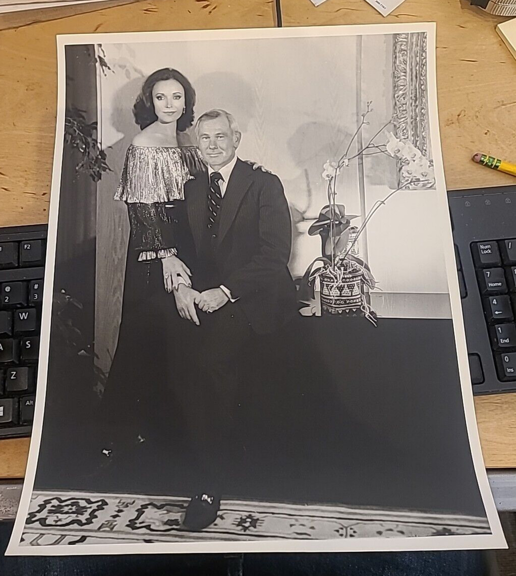 Johnny Joanna Carson Lot of 2 Photographs Portrait Edward Carroll 11 by 14