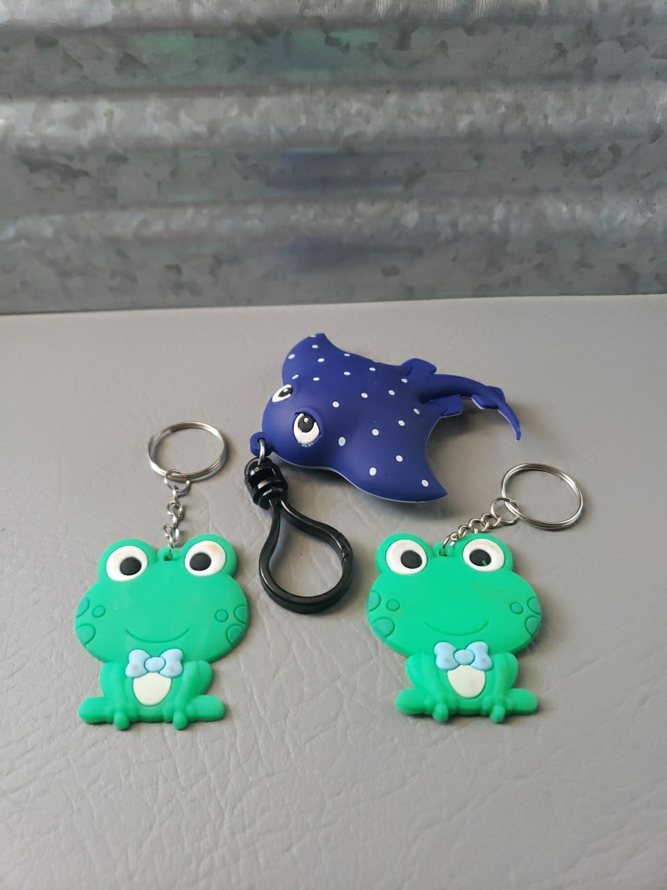 Disney/Pixar Mr Ray M.I.I. mfg Keychain and 2 Frog Keychains Lot of 3 Cute!!!
