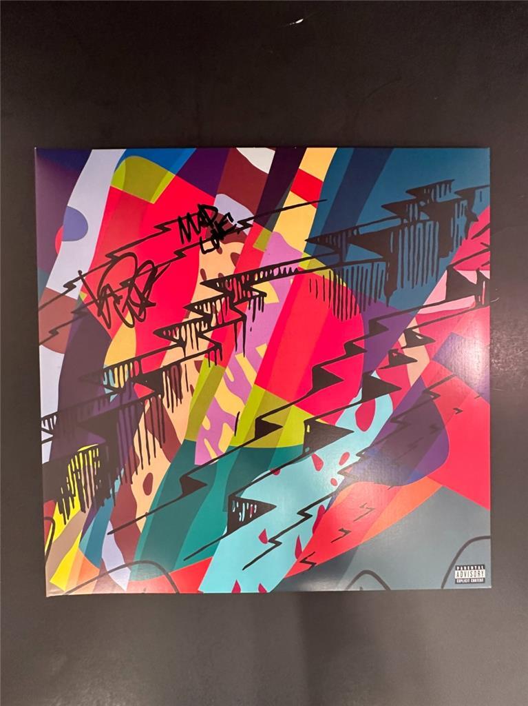 Kid Cudi signed “Mad Love” Insano Vinyl Album Cover autograph (A) ~ Beckett BAS