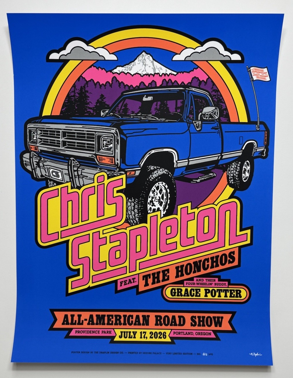 Chris Stapleton Poster Portland OR Providence Park 2026 Official Silkscreen #’d