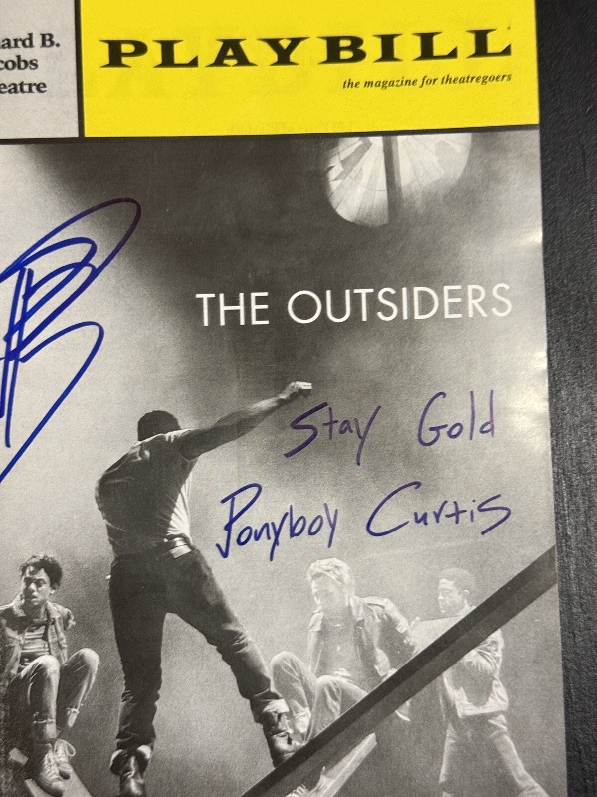 Brody Grant Signed Playbill Legacy Outsiders Ponyboy Curtis Stay Gold Autograph