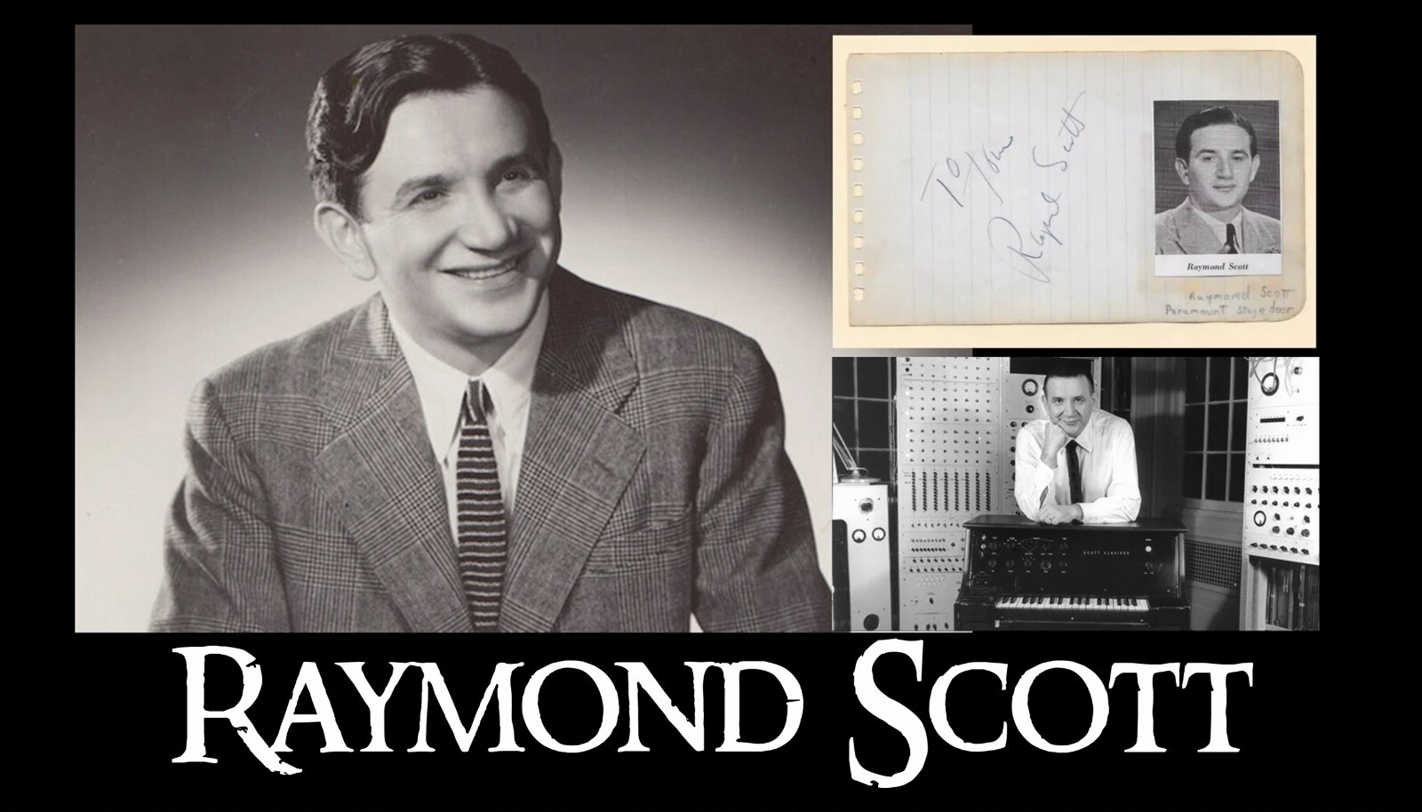 RAYMOND SCOTT – Am Composer 1940 Signed Paramount Stage Door Autograph book page