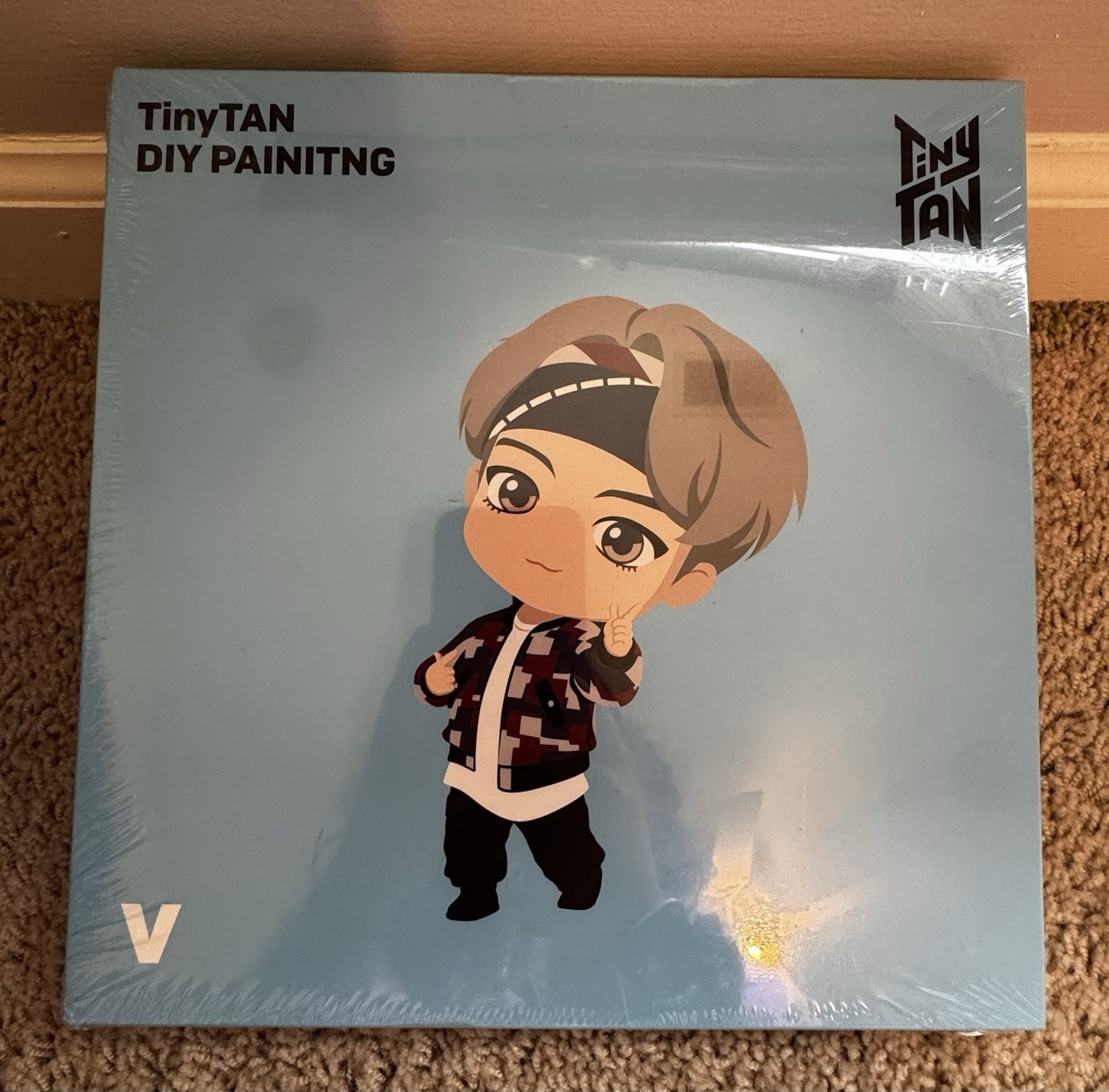 BTS TinyTAN V DIY Painting Paint by Numbers Kit Original NEW Unopened Taehyung