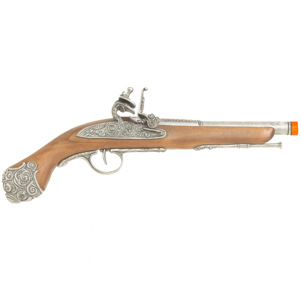 Denix Colonial 18th Century Non-Firing Flintlock Full Size Replica, Metal Wood
