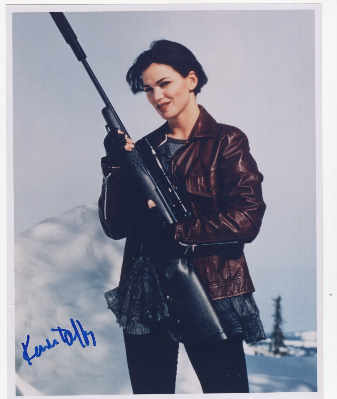 Karen Duffy Signed 8 x 10 Photo / Autographed Actress Blank Check
