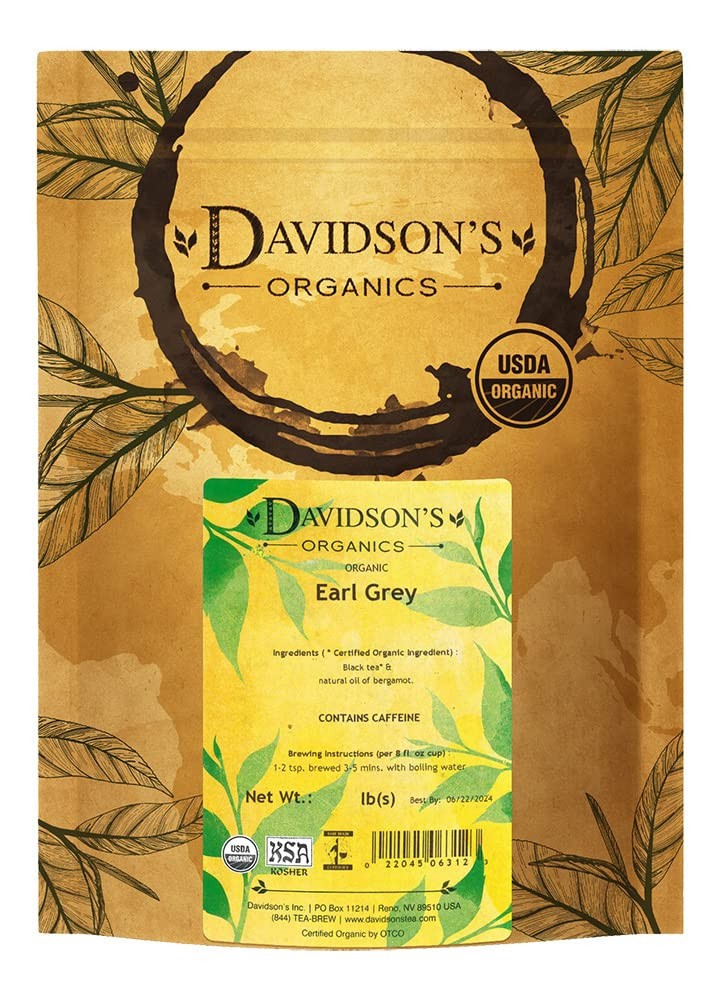 Davidson’s Tea Earl Grey Loose Leaf Black Tea 16oz Bulk Bag