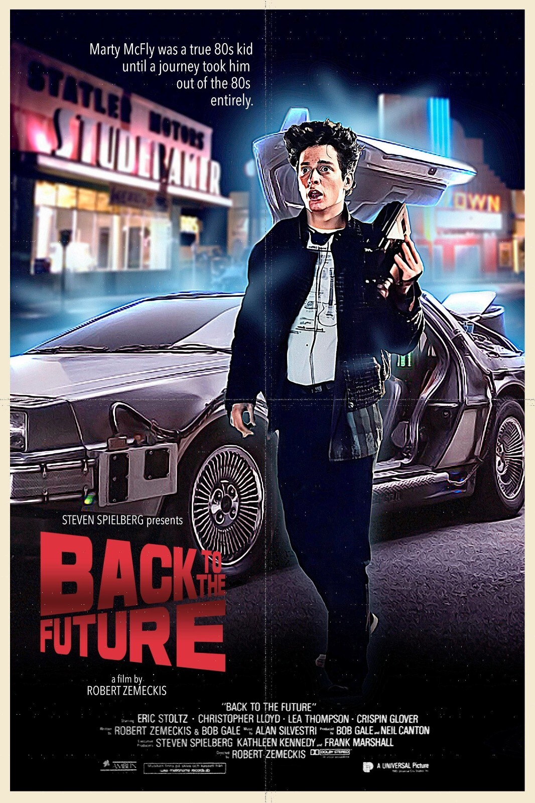 1985 Back To The Future Movie Poster 11X17 Eric Stoltz Marty McFly The Flash 🍿