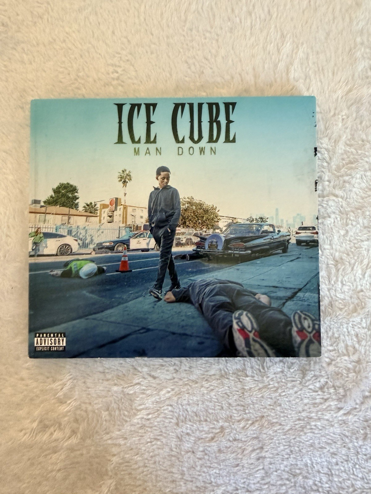 ICE CUBE NWA Signed Autographed MAN DOWN CD Gangsta Rap Boyz N Tha Hood