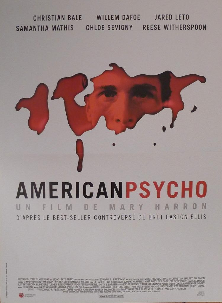 AMERICAN PSYCHO – CHRISTIAN BALE – ORIGINAL SMALL FRENCH MOVIE POSTER