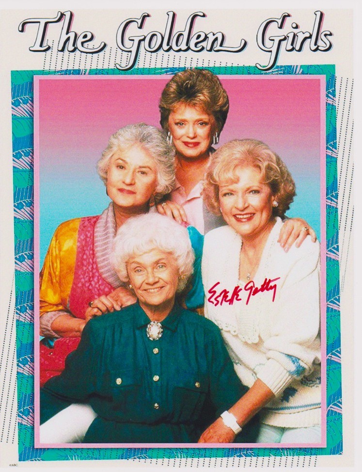 ESTELLE GETTY signed THE GOLDEN GIRLS color 8×10 w/ coa BEST CAST PORTRAIT