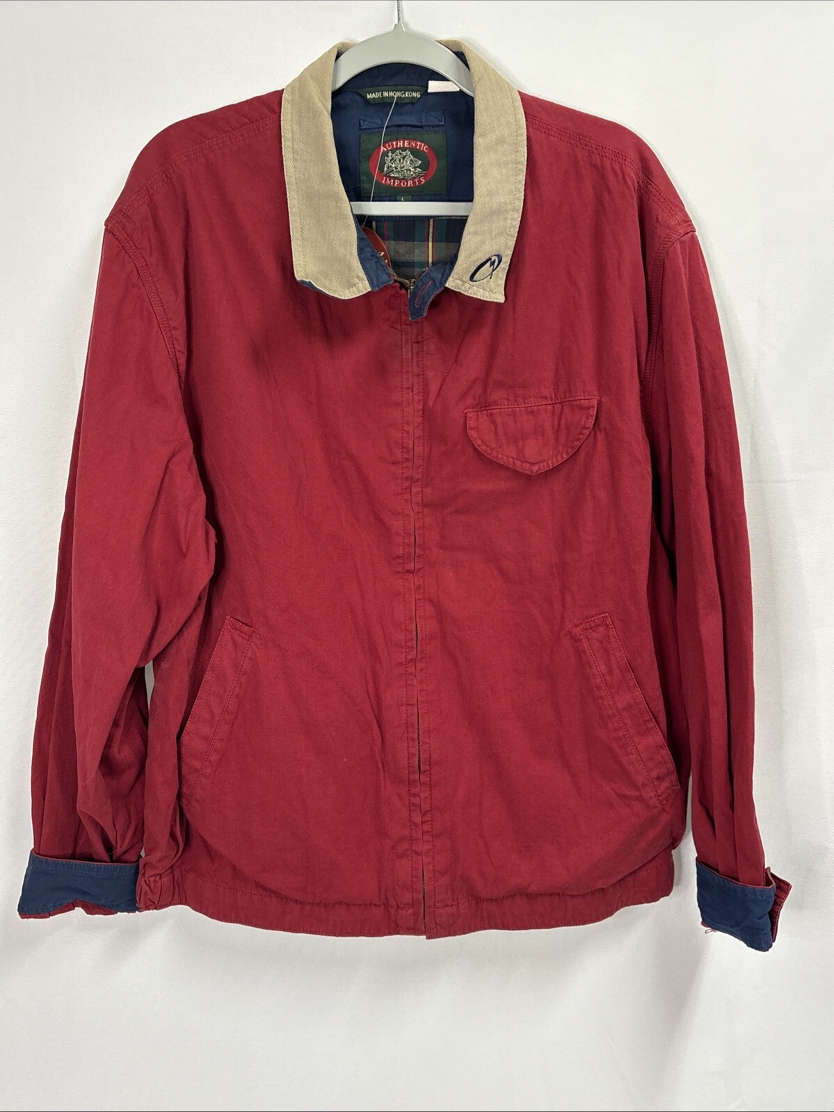 NWT Garth Brooks Signed 90’s Red Field Jacket Size Large “Thanks & God Bless”