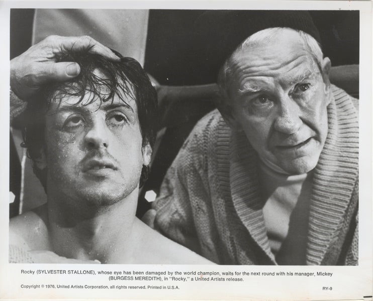 Rocky Sylvester Stallone Boxinr ring 1976 Original 8×10 Photo Burgess Meredith