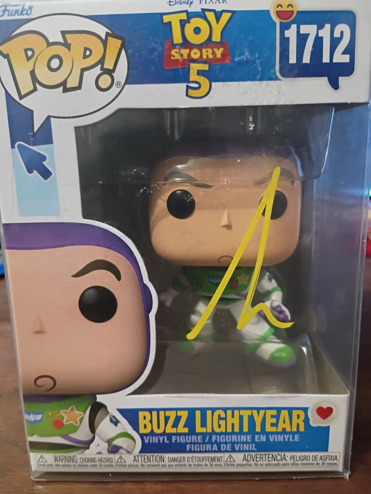 Autographed Toy Story 4 Buzz Lightyear Funko Pop vsa