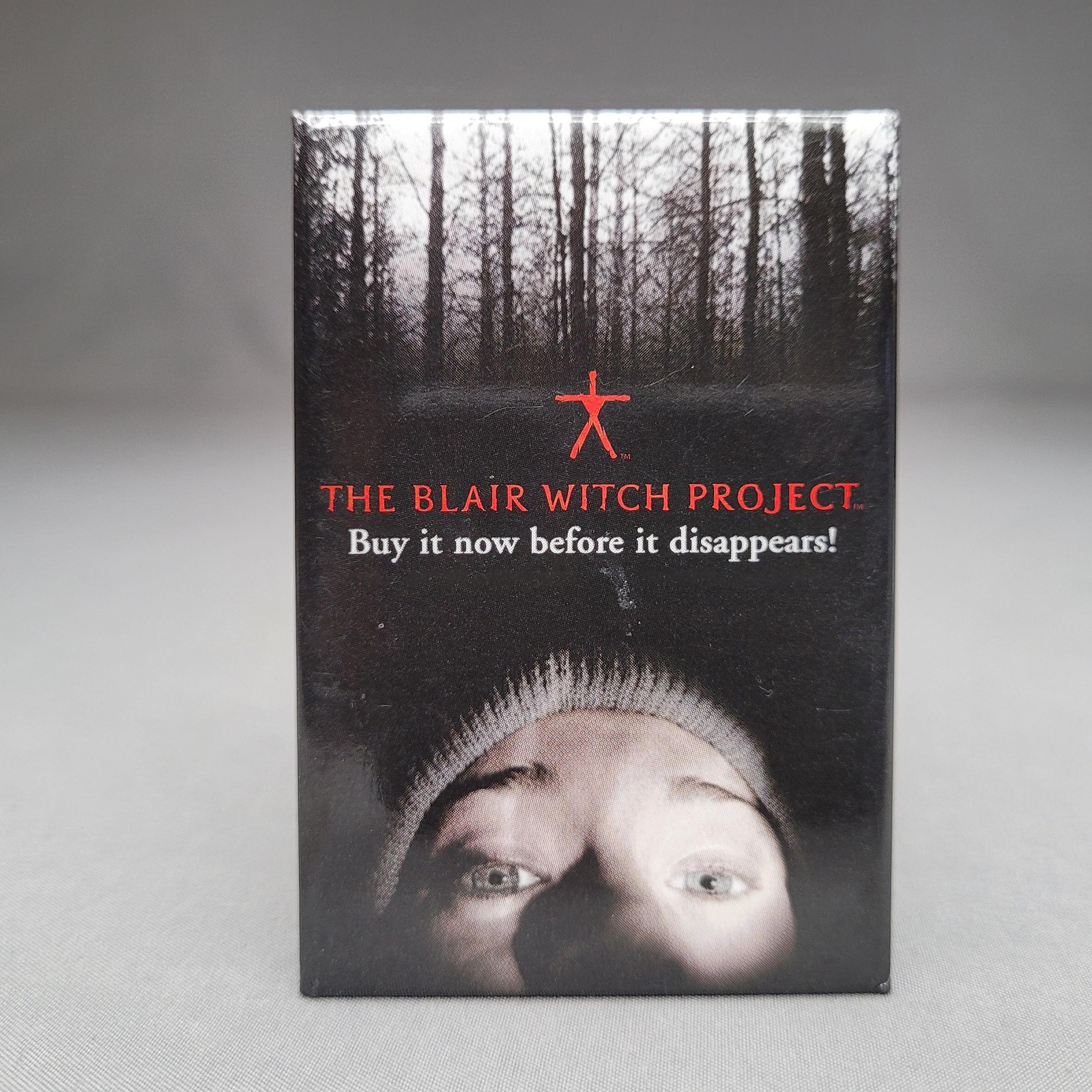 Vintage 1999 The Blair Witch Project Movie Promo Pinback Button Pin Rectangular