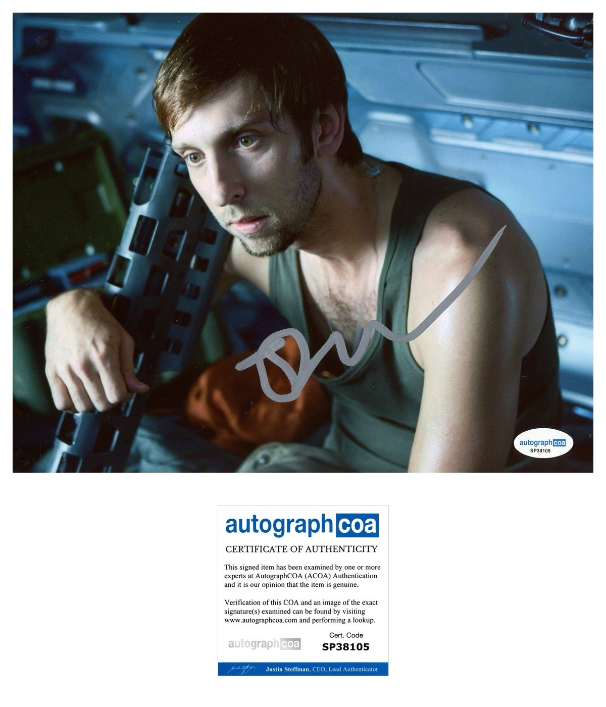 JOEL DAVID MOORE SIGNED NORM SPELLMAN 8X10 PHOTOGRAPH AVATAR ACOA