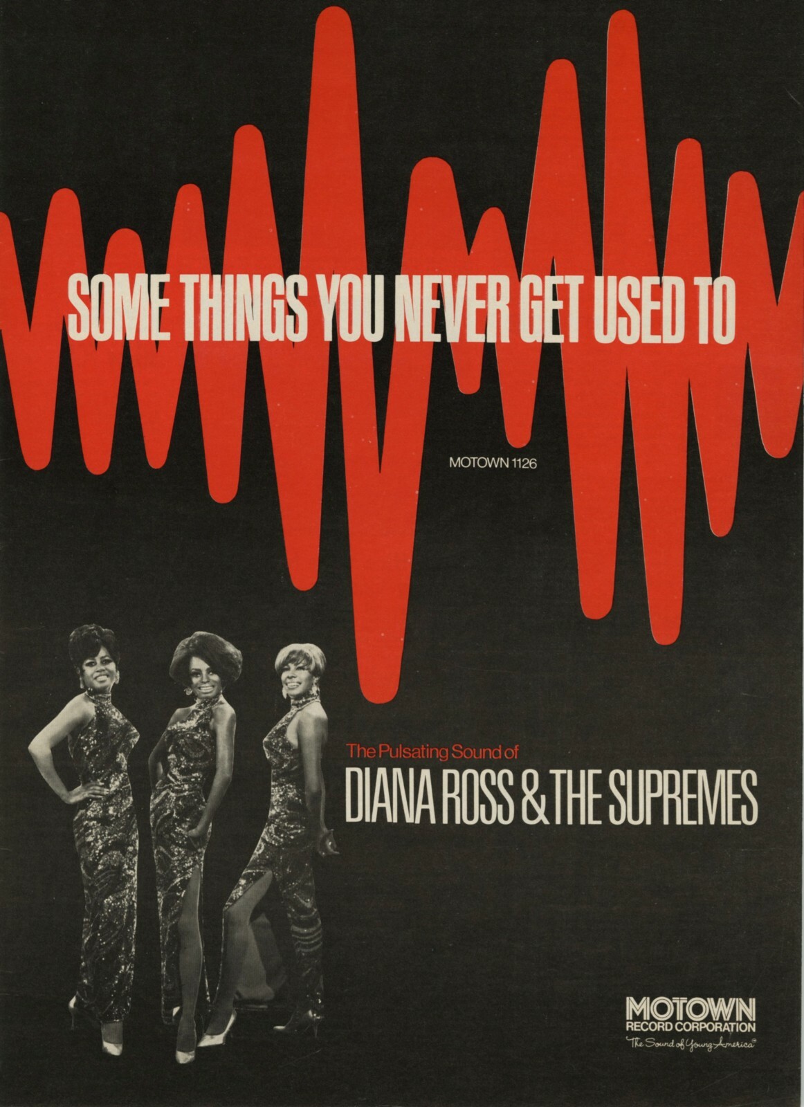 Supremes Rare Original Promo Ad, Mounted w/Magnetic Frame!