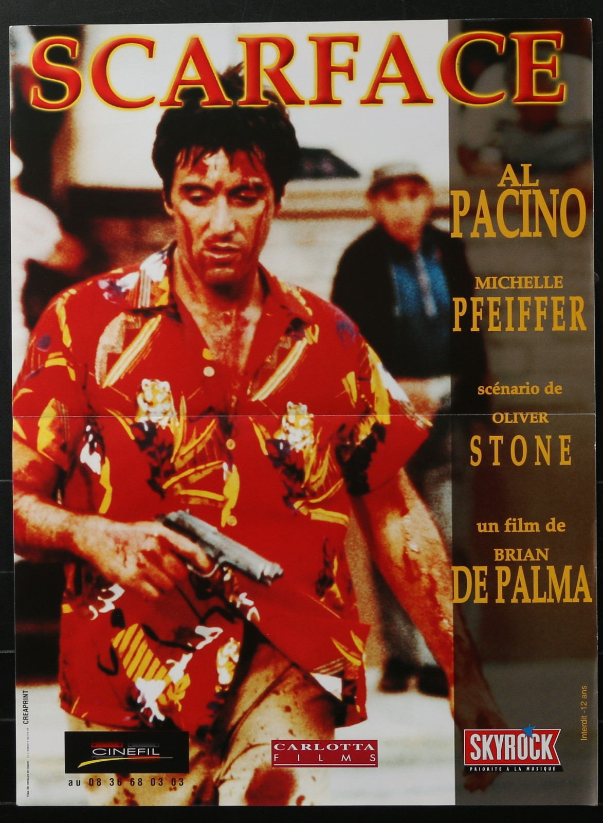 SCARFACE (1983) Original French Petit Movie Poster Re-Release 15×21 Al Pacino