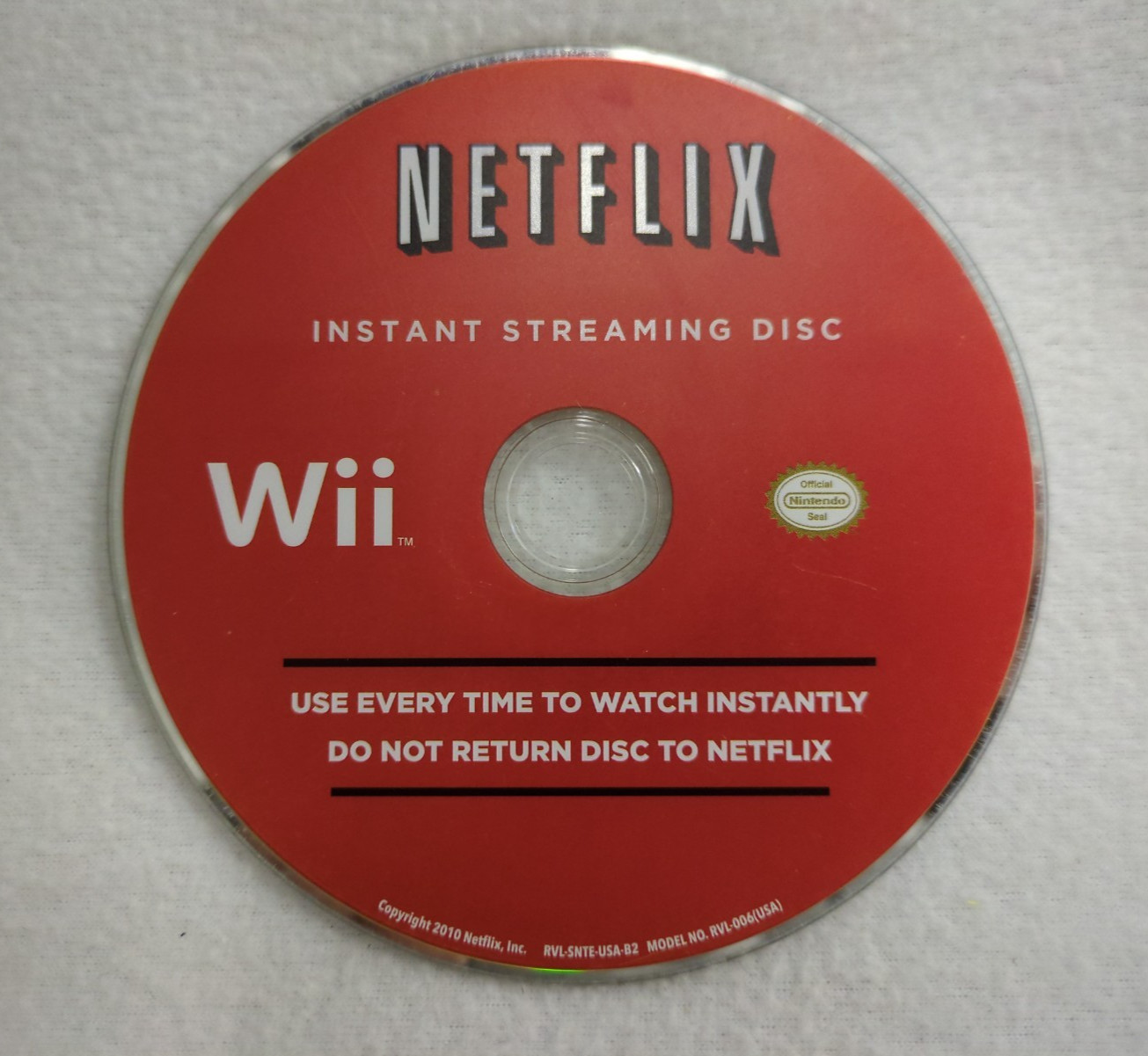 RARE Netflix Streaming Disc (Nintendo Wii) (Disc Only)