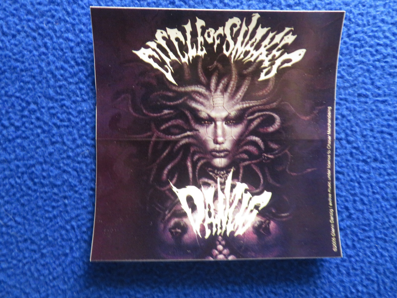 GLENN DANZIG CIRCLE OF SNAKES 4X4 IN STICKER 2005