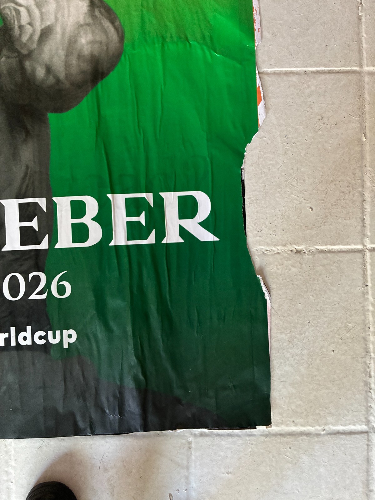 Justin Bieber FIFA Halftime Show Wheatpaste 2026 Promo Poster NYC 46″ x 52″ in