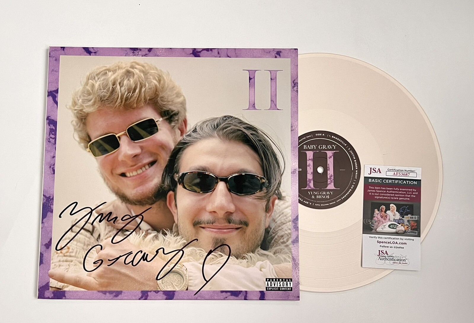 YUNG GRAVY HAND SIGNED BABY GRAVY II VINYL ALBUM LP WITH JSA COA