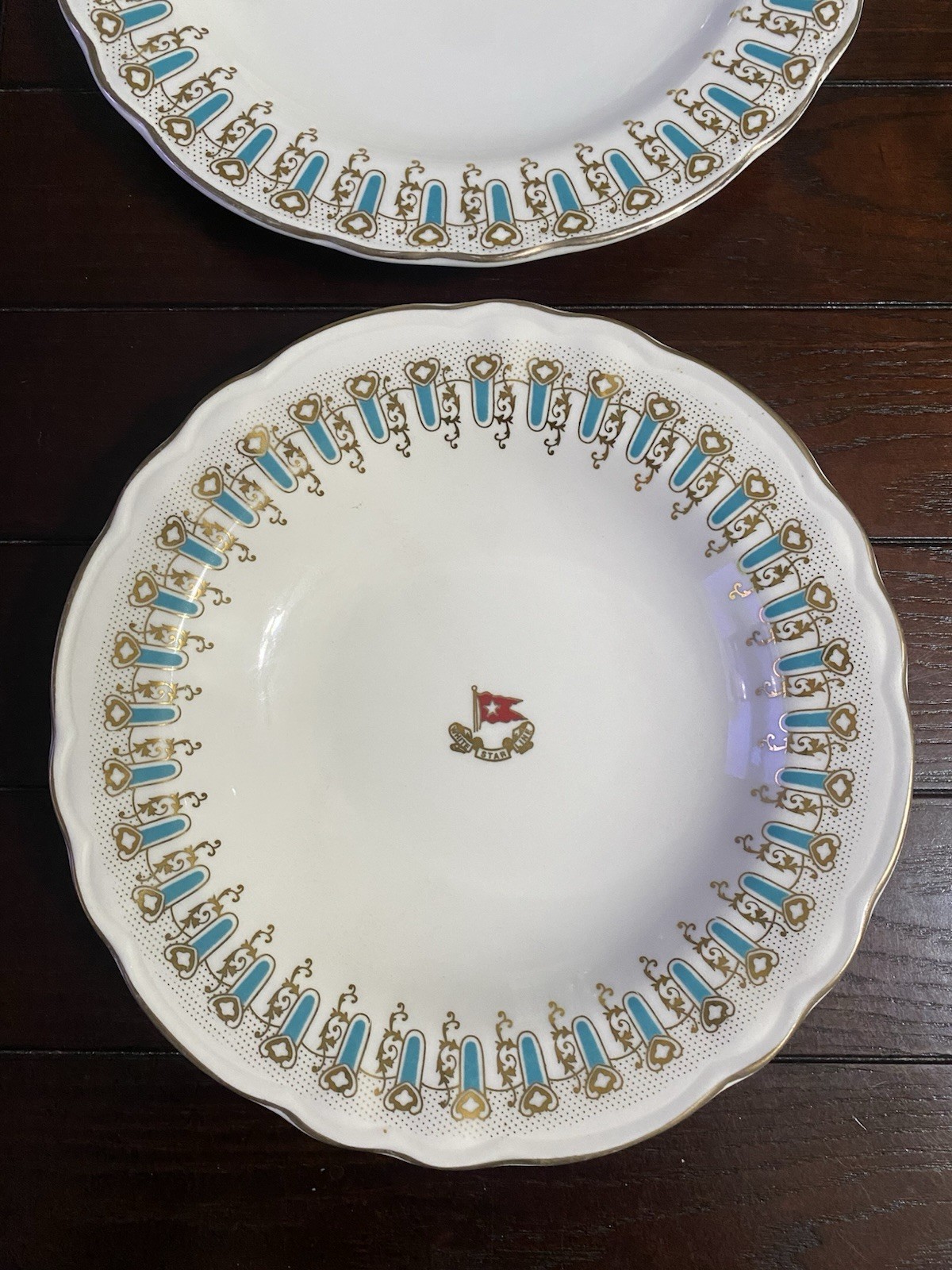 Titanic Original first-class dinner plates
