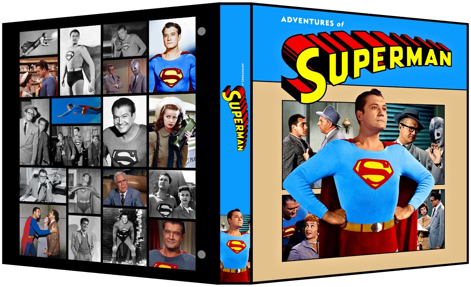 ADVENTURES OF SUPERMAN Custom 3-Ring Binder Photo/Trading Card Album REEVES