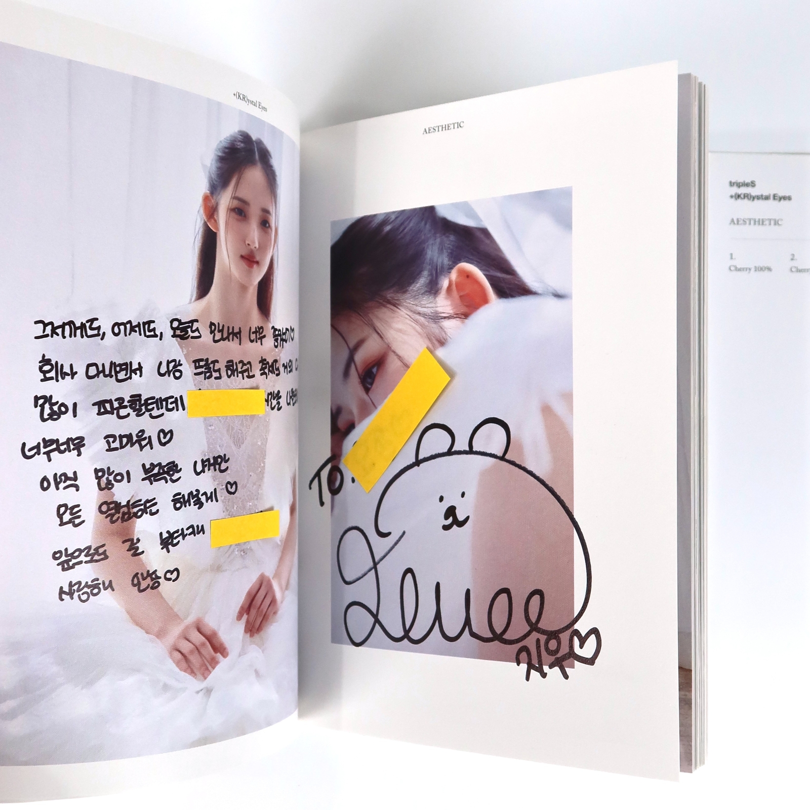tripleS +(KR)ystal Eyes – Aesthetic [A Ver.] Jiwoo Page Signed Album [read]