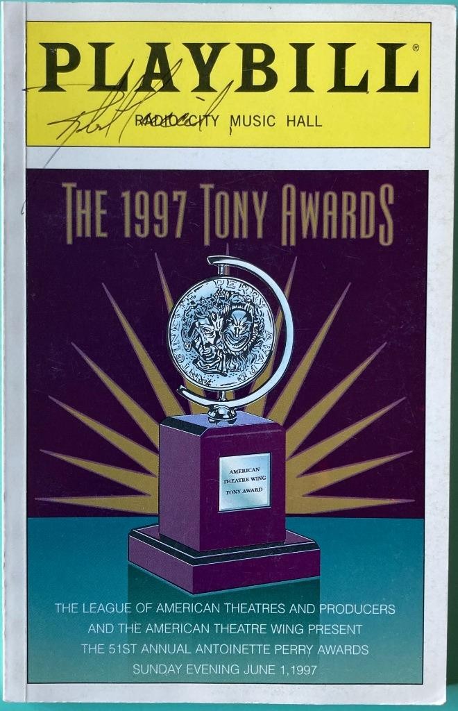 Signed Tony Awards Playbill Program 1997 Robert Cuccioli Karen Ziemba + 5 More