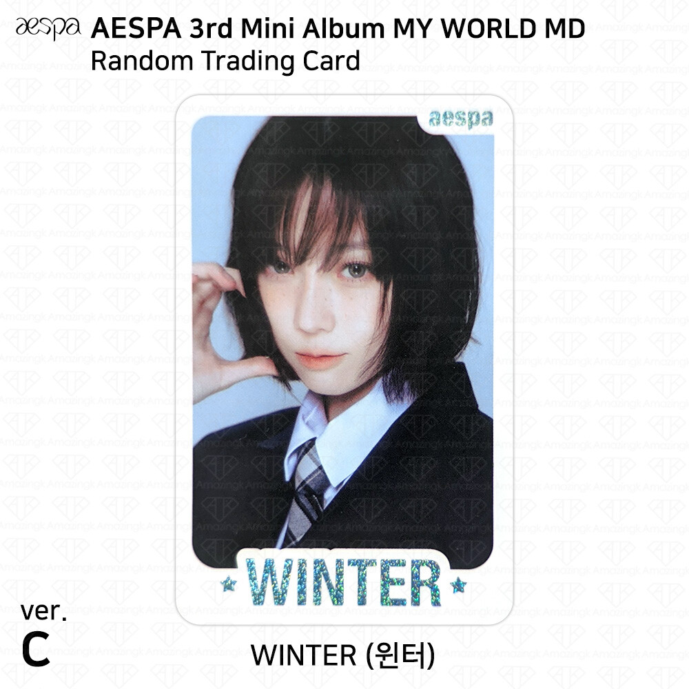 Aespa Official MD MY WORLD Random Trading Card Set C Ver Photocard Karina Winter
