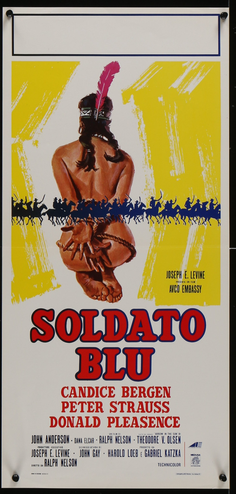 SOLDIER BLUE 1970 Original Italian Locandina Movie Candice Bergen Poster Western