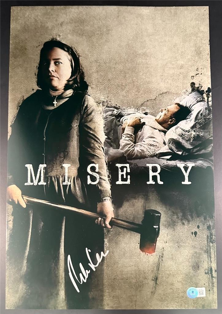 Rob Reiner signed Misery 12×18 photo poster autograph ~ Beckett BAS