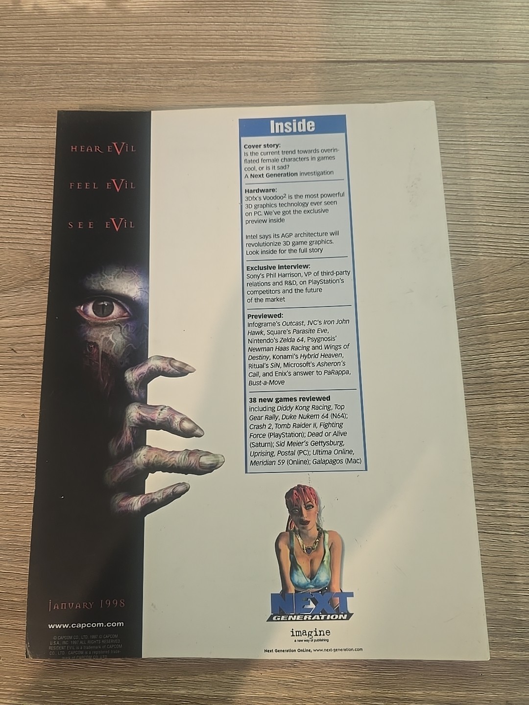 January 1998 Volume Four 37 NEXT GENERATION video game magazine – Lara Croft