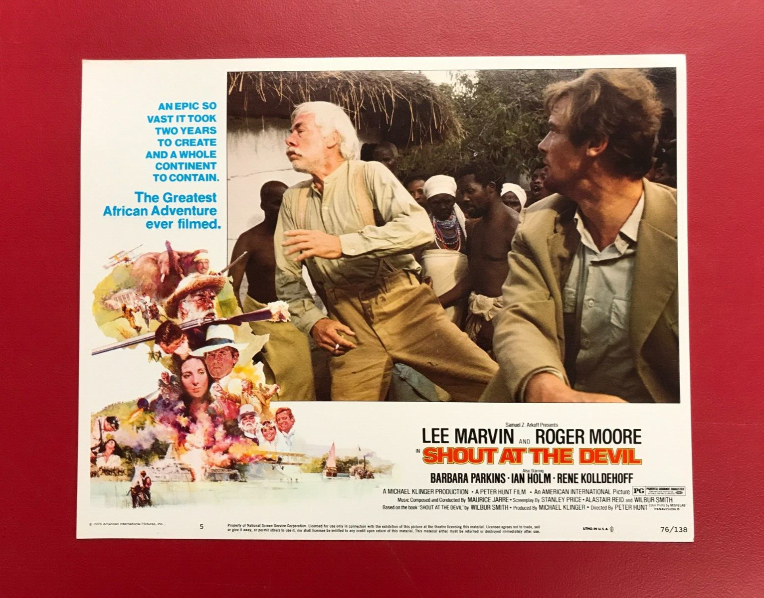 Shout at the Devil #5 1976 Lee Marvin and Roger Moore Lobby Card (11″x14″)