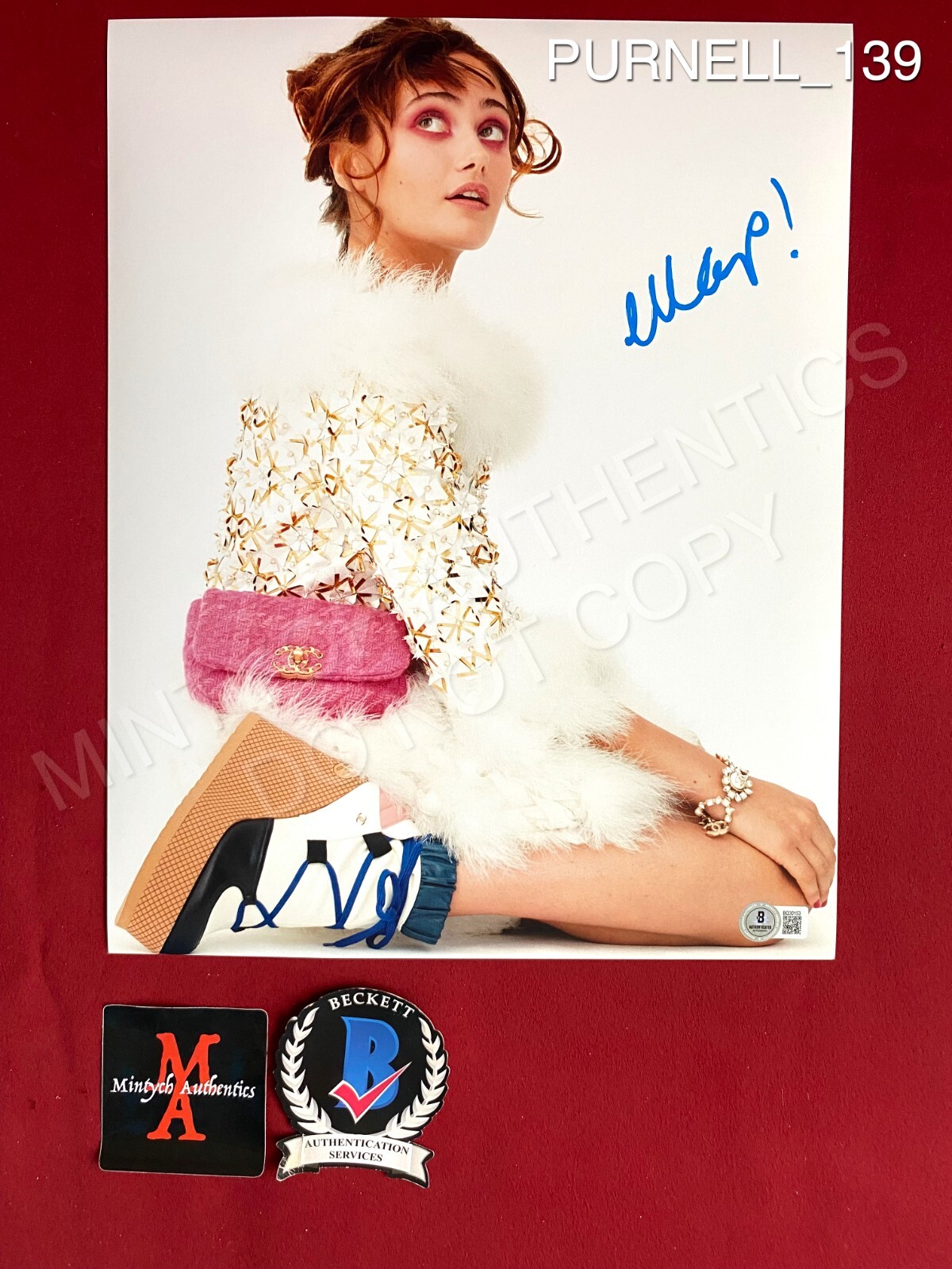 Ella Purnell autographed signed 11×14 photo Fallout Lucy Beckett COA model pose