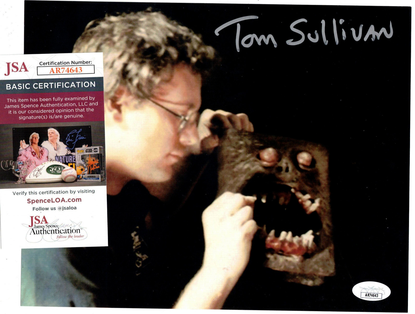 Tom Sullivan Signed 8×10 Photo Auto, Evil Dead, Necronomicon, FX Artist, JSA COA