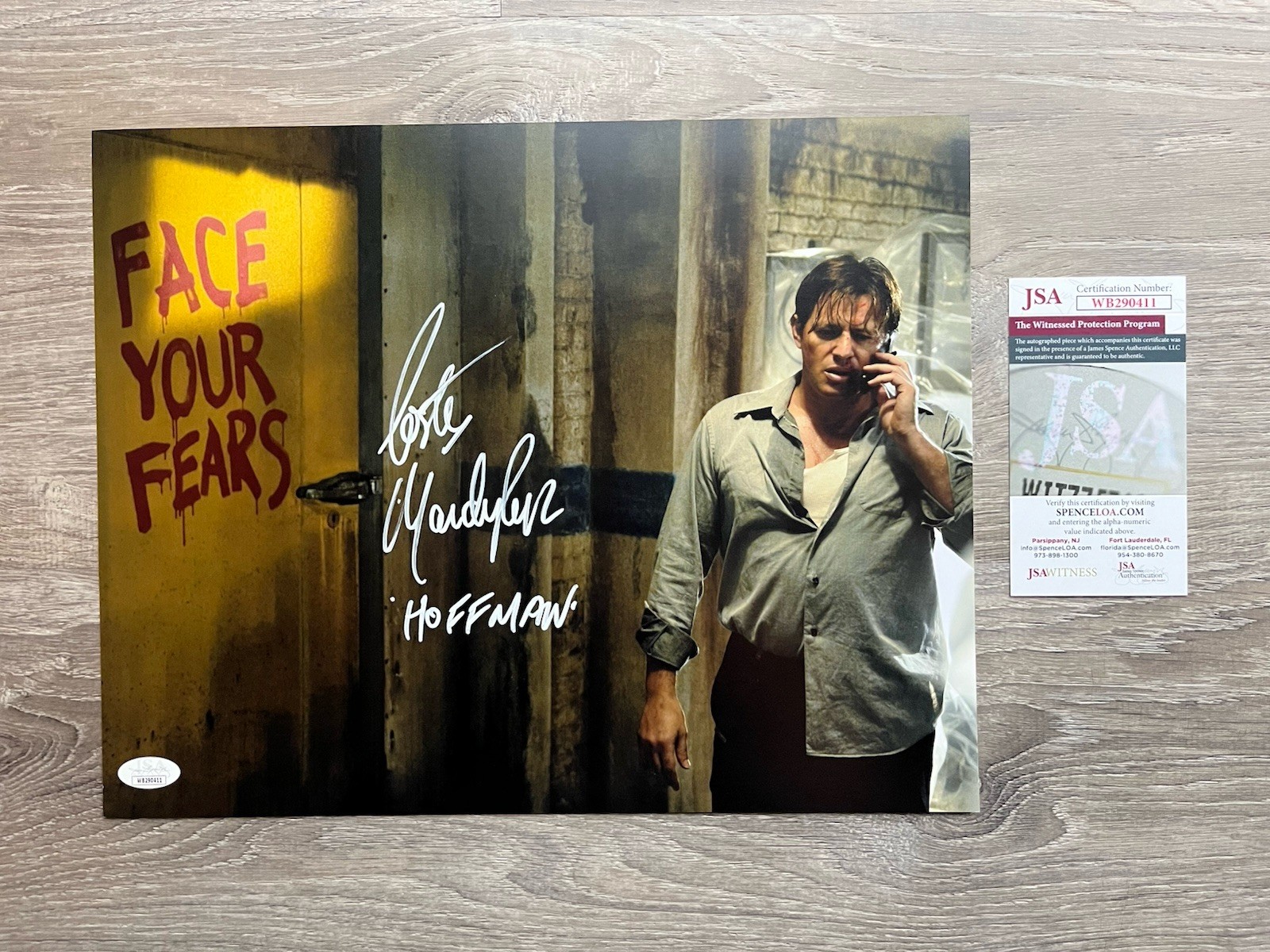 Costas Mandylor Signed Saw 11×14 Photo JSA COA Detective Hoffman Jigsaw Horror