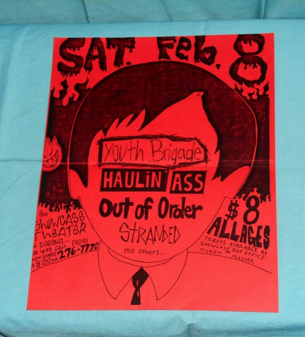 vintage original flyer YOUTH BRIGADE Out of Order Stranded Showcase Theatre