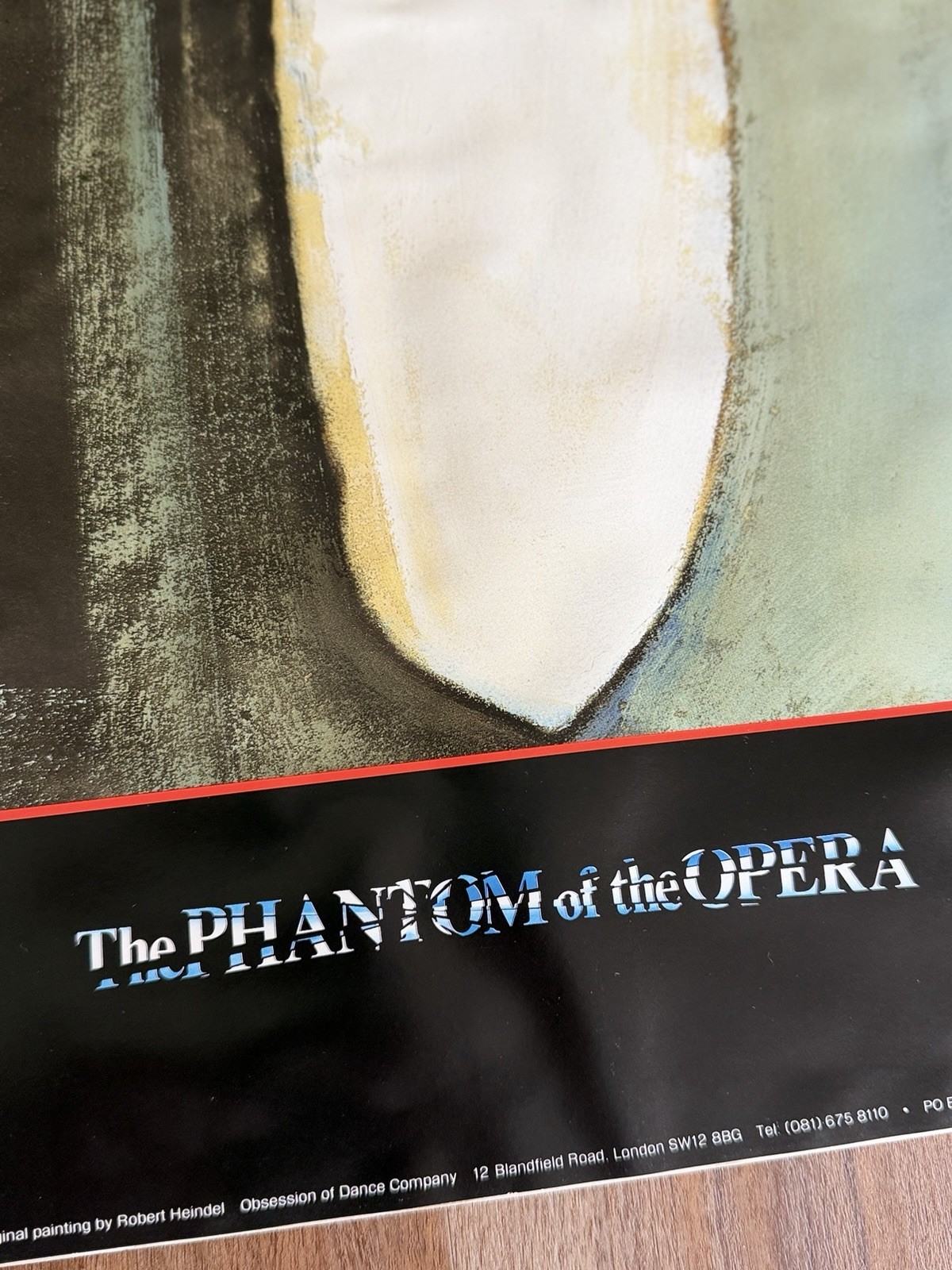 Vintage RARE 1986 Robert Heindel Phantom of the Opera Art Poster I’m Here 34×22